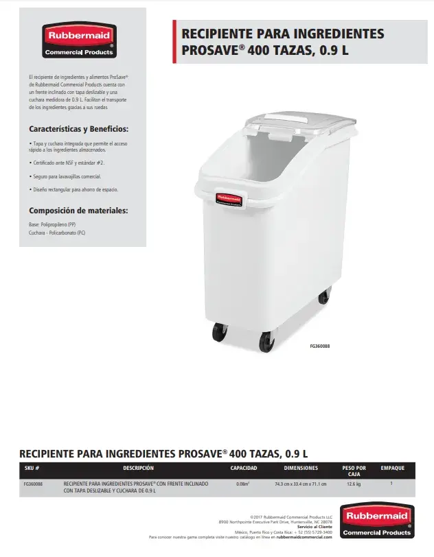 FG360088 Recipiente para ingredientes ProSave