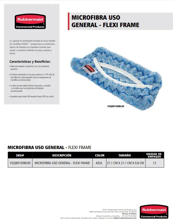 FGQ89100BL00 Microfibra uso general