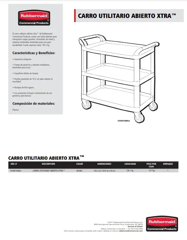 FG409100BLA Carro utilitario abierto