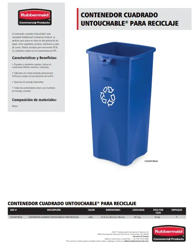 FG356973BLUE Contenedor reciclaje