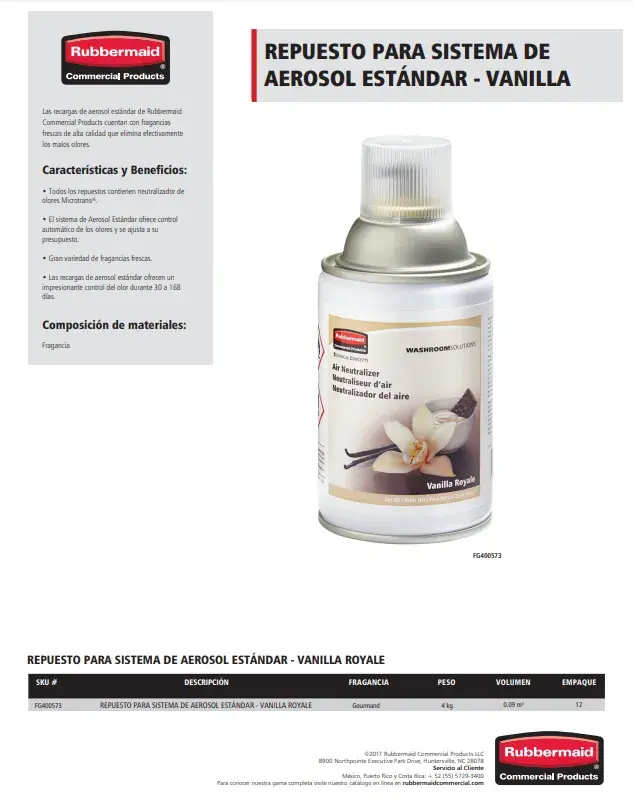 FG400573 Repuesto aerosol Vanilla