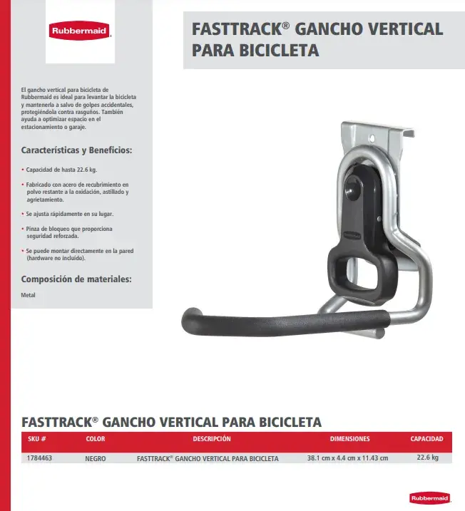 1784463 FastTrack gancho vertical para bicicleta