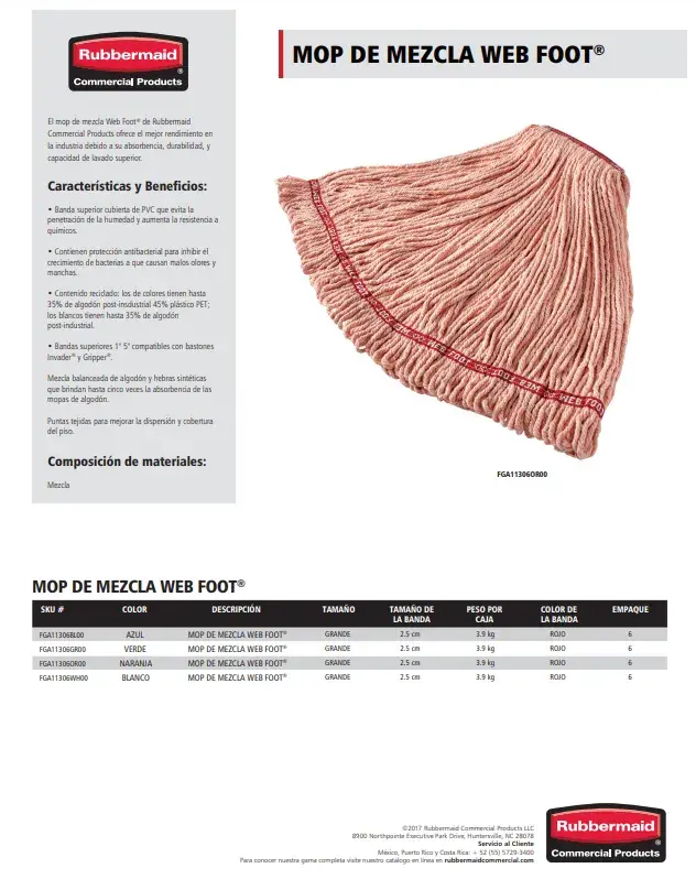 FGA11306 Mopa de mezcla Webfoot