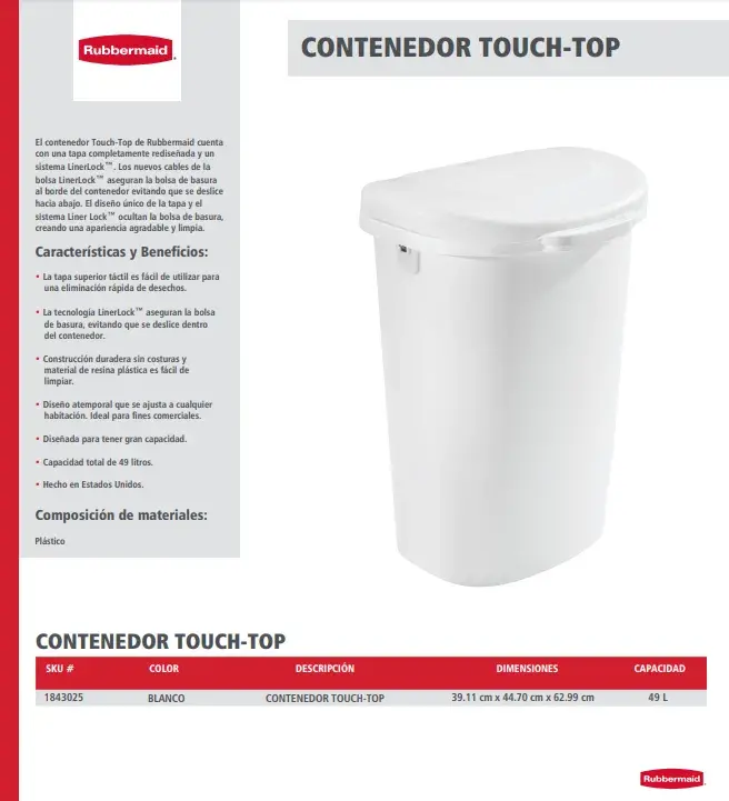 1843025 Contenedor Touch Top