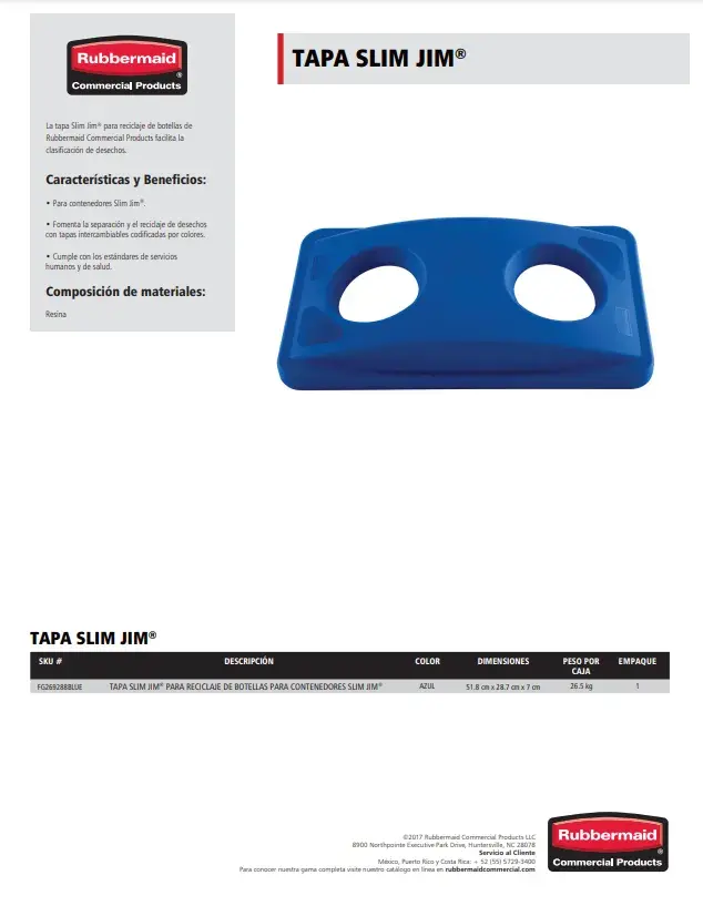 FG269288BLUE Tapa Slim Jim