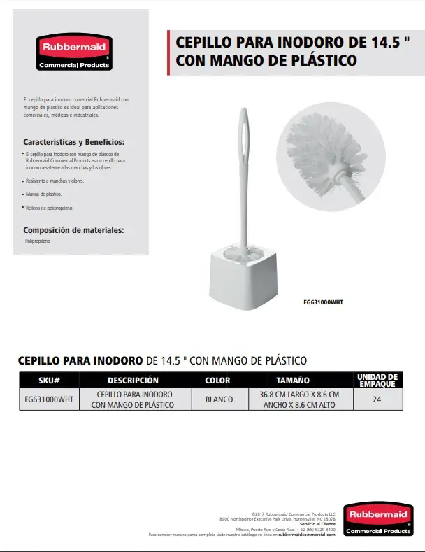 FG631000WHT Cepillo para inodoro