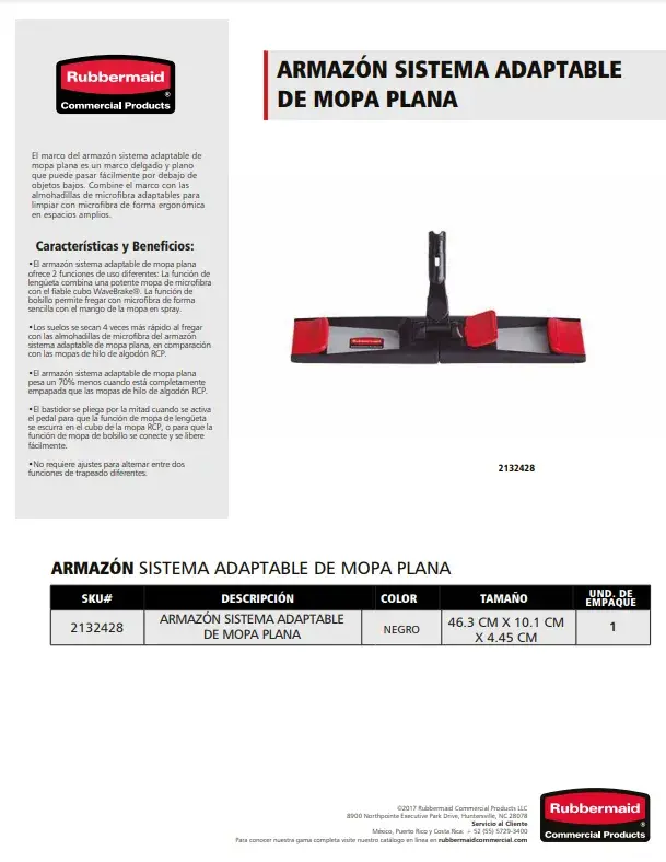 2132428 Armazón sistema adaptable de mopa plana