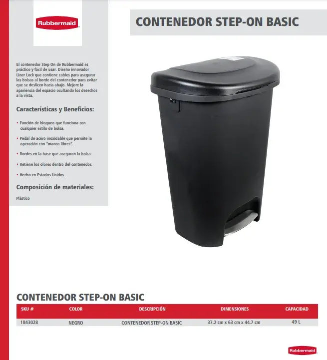 1843028 Contenedor Step On Basic