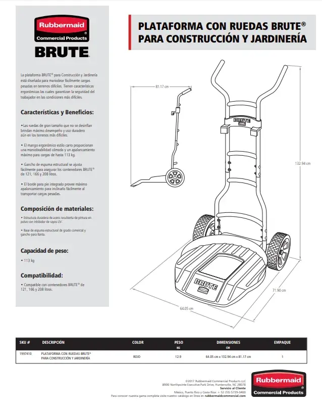 1997410 Plataforma con ruedas Brute®