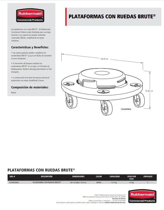 FG264000BLA Plataforma Brute®