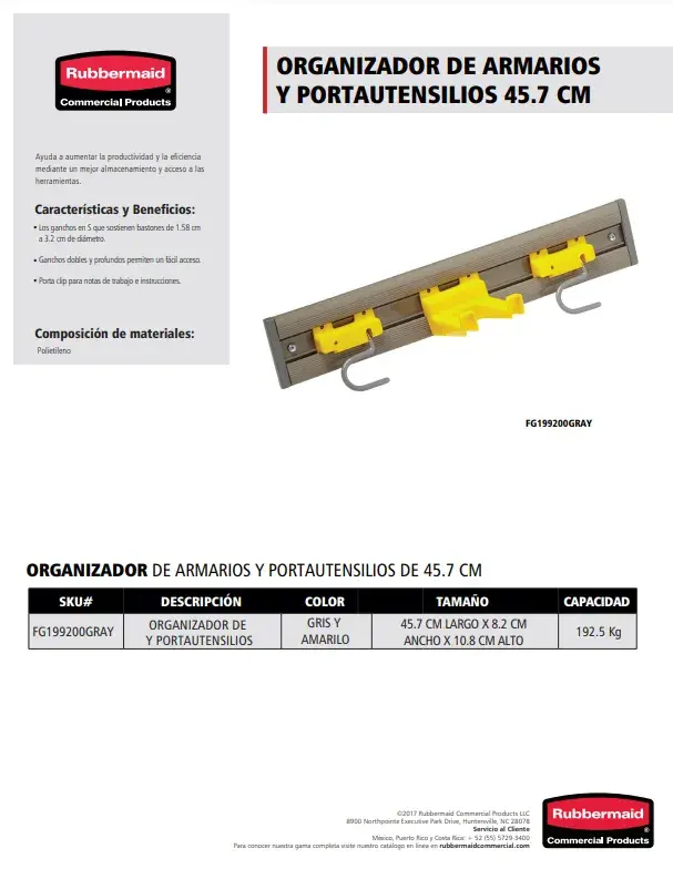 FG199200GRAY Organizador de armarios