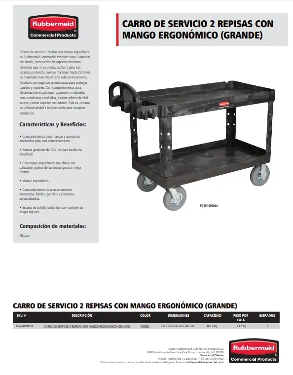 FG454600BLA Carro Servicio grande