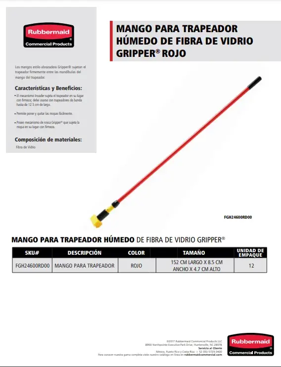 FGH24600RD00 Mango para trapeador