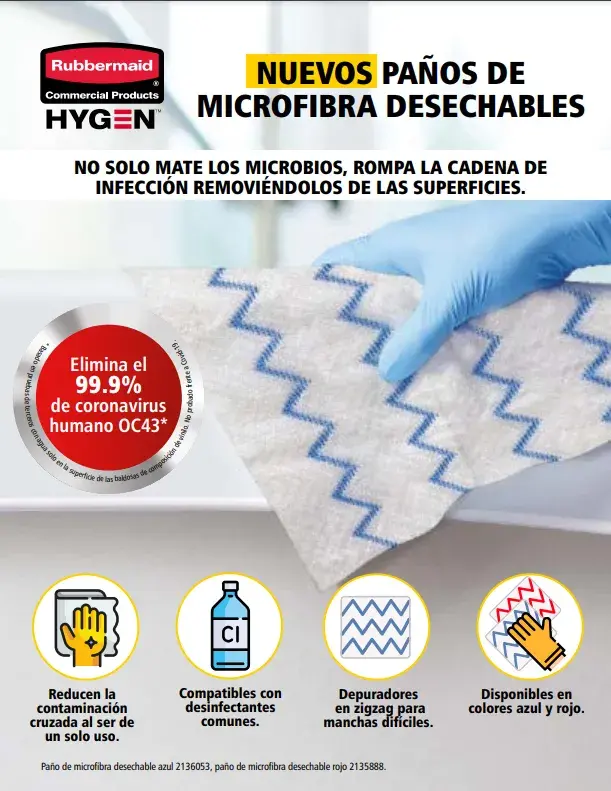 Folleto Microfibra desechable