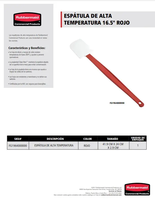 FG1964000000 Espátula de alta temperatura