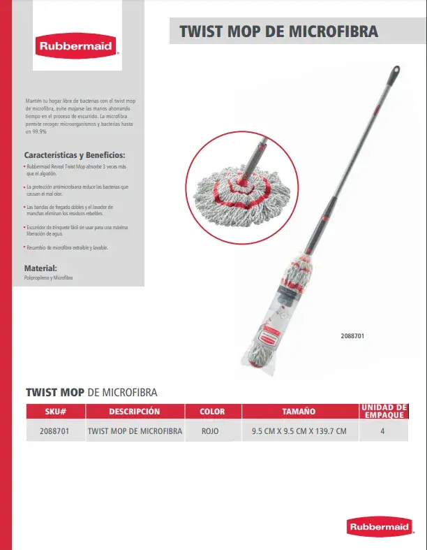 288701 Twist Mop de Microfibra